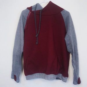 Maroon/ Gray Hoodie